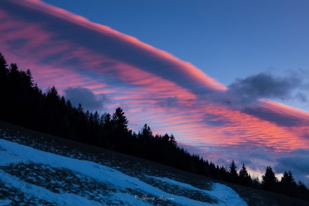Abendrot über unserem Hof